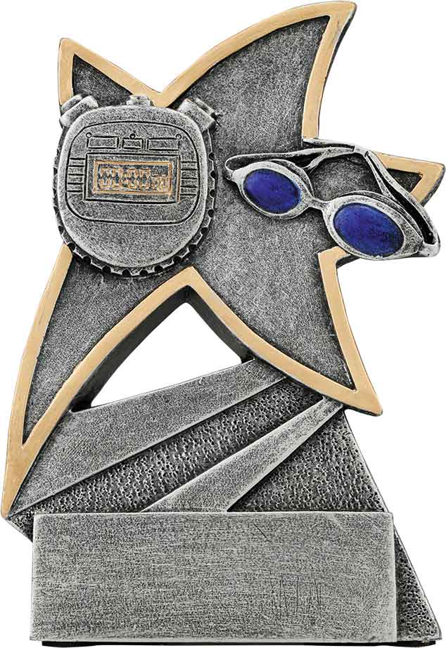 All-Star Silver Resin Sports and Academic Trophies - 5 1/2"
