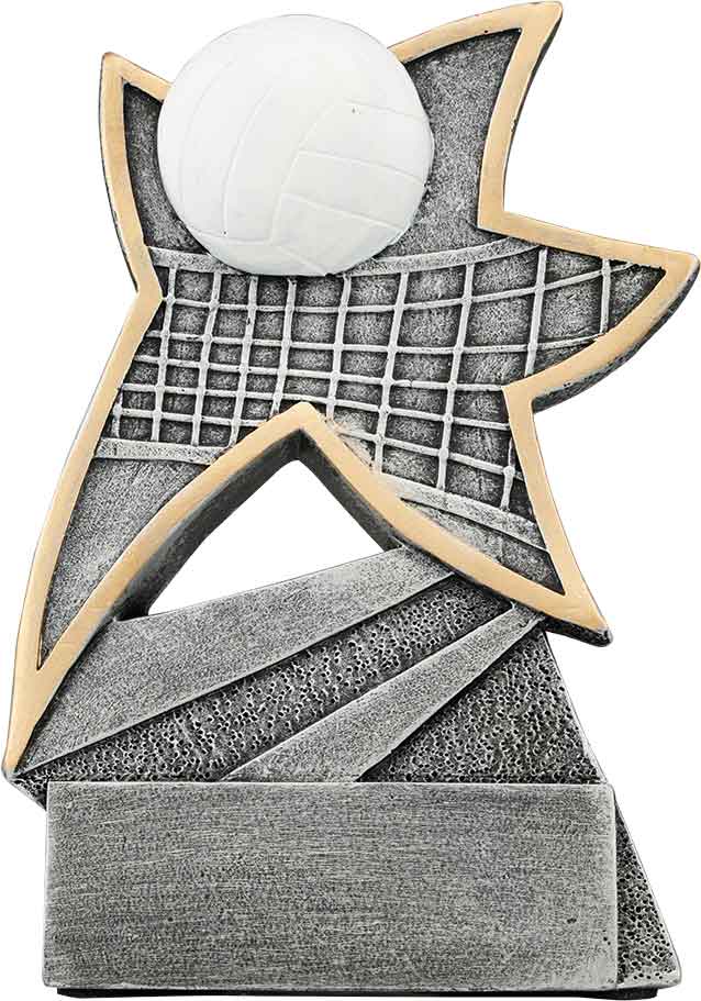 All-Star Silver Resin Sports and Academic Trophies - 5 1/2"