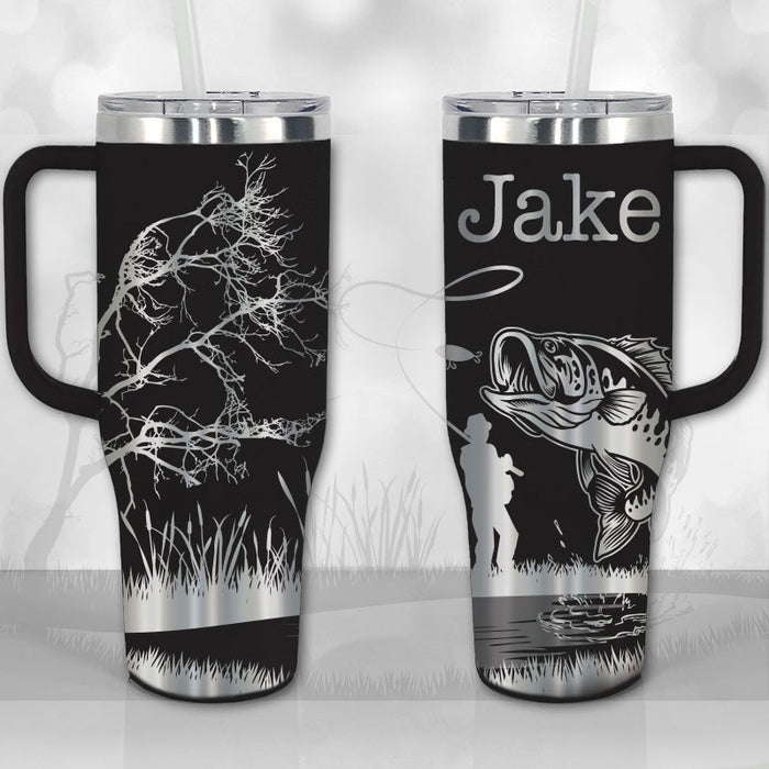 Hold Your Hand Fishing - Personalized Custom Tumbler - Wander Prints™