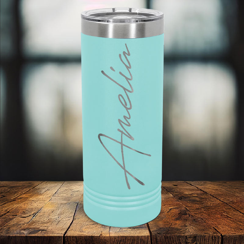 Personalized Script or Masculine Name Engraved 22 oz Polar Camel Skinny Tumbler