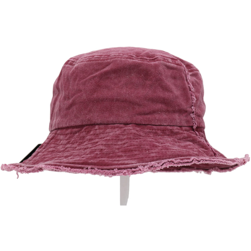 Washed Denim Distressed Bucket Hat C.C Beanie