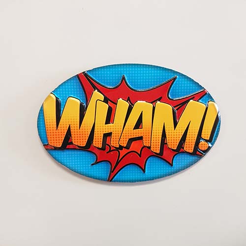 WHAM! EMBOSSED TIN MAGNET