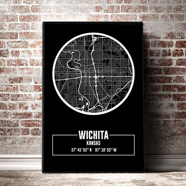 Custom City State Country Map Wall Art - Personalized Hometown Decor ...