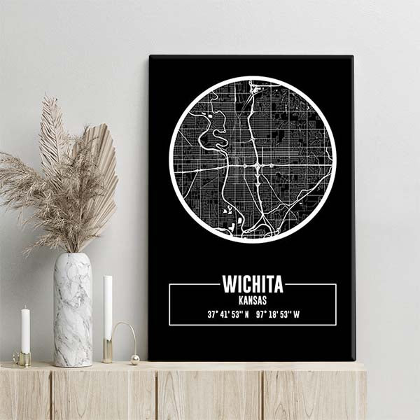 Custom City State Country Map Wall Art - Personalized Hometown Decor