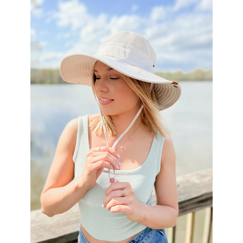 Wide Brim Adjustable C.C Sun Hat