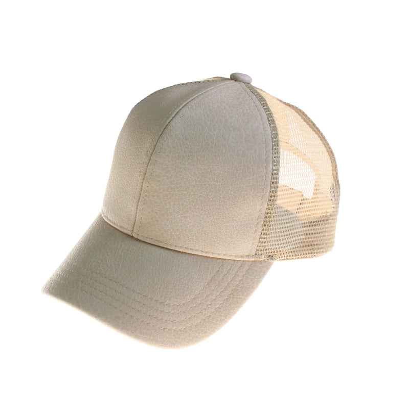 Authentic CC Beanie Faux Leather Cap