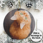 upload your own photo christmas ornament holiday gift with picture. visit our shop in wichita ks for more photo gifts