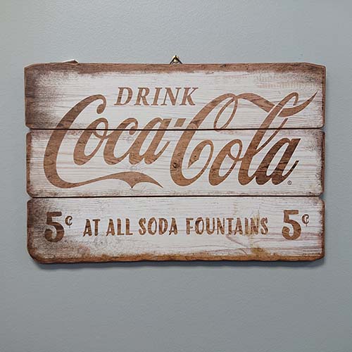 COCA-COLA WOOD WALL ART