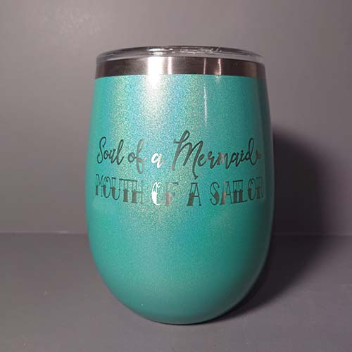Engraved 12oz Holographic Wine Tumbler