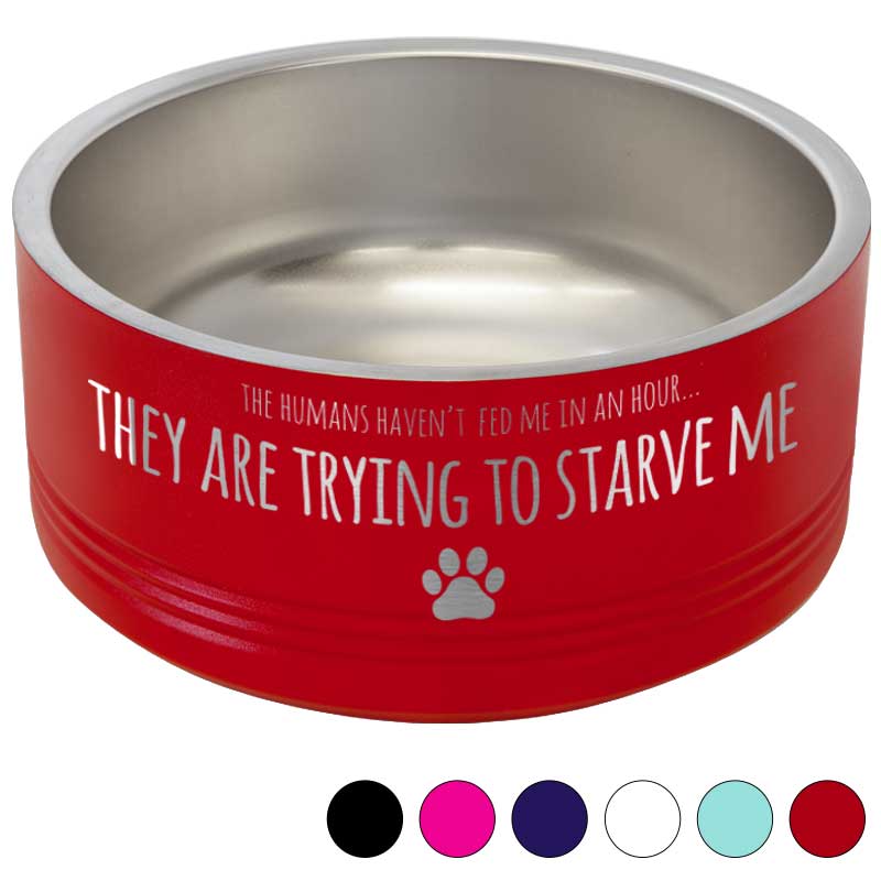 Funny Insulated Pet Bowl - My Humans are Starving Me