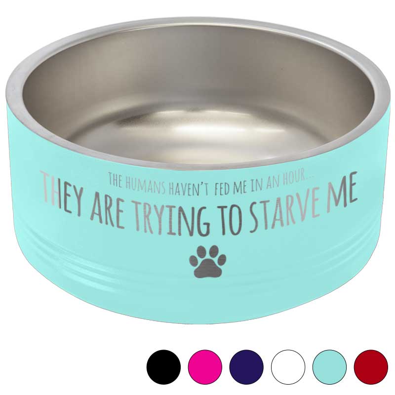 Funny Insulated Pet Bowl - My Humans are Starving Me
