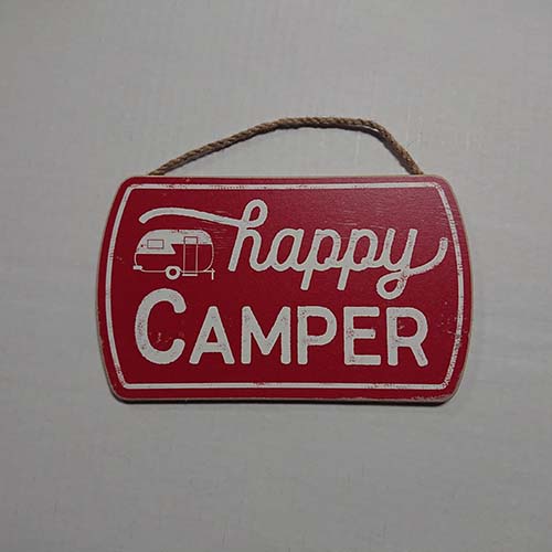 Happy Camper Hanging Wood Wall Décor