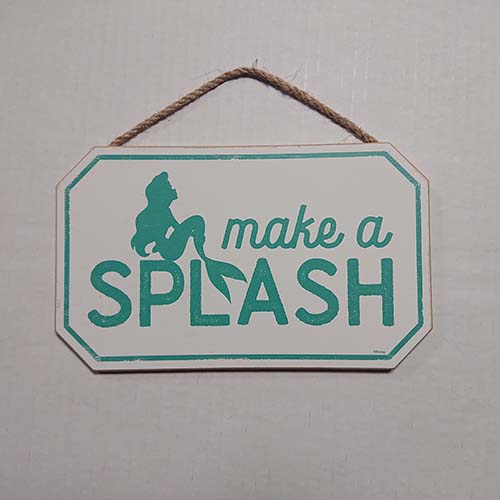 Make a Splash Ariel Little Mermaid Hanging Wood Wall Décor