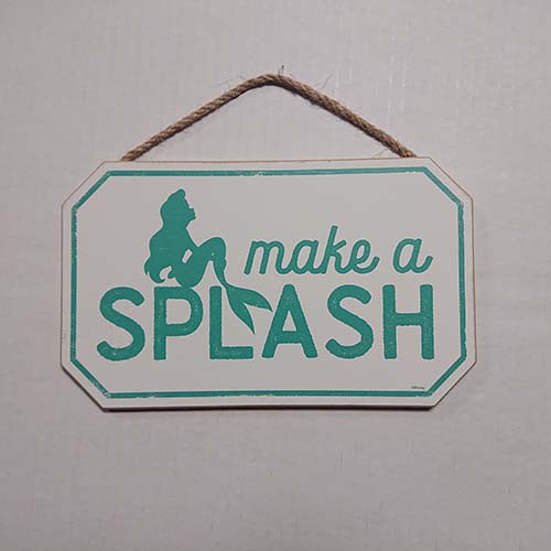 Make a Splash Ariel Little Mermaid Hanging Wood Wall Décor