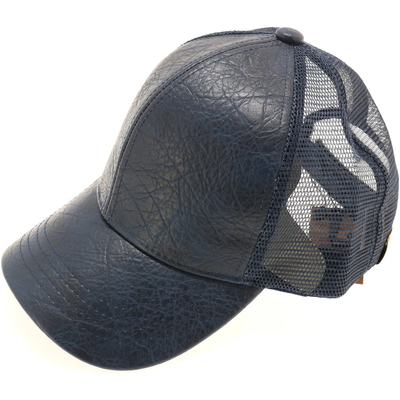 Authentic CC Beanie Faux Leather Cap