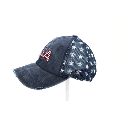 Authentic CC Beanie Distressed USA Patch Star CC Ball Cap Baseball hat patriotic stars and stripes United States American Flag