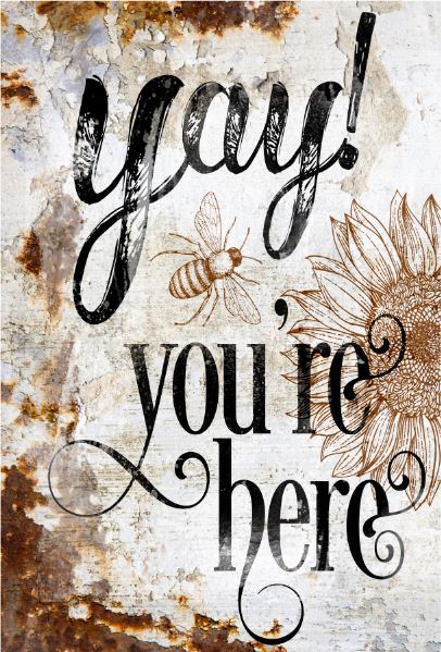 Rustic Bee & Sunflower Guest Room Welcome Rustic Wall Art